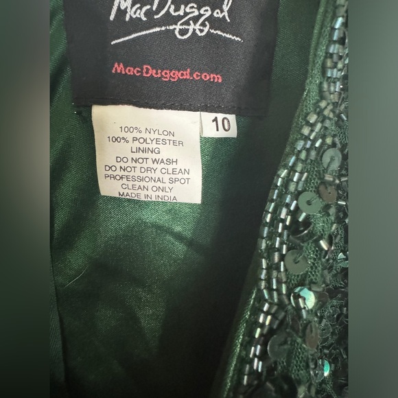 💚 NWT! Mac Duggal Emerald Sequin & Bead Dress - Picture 5 of 15